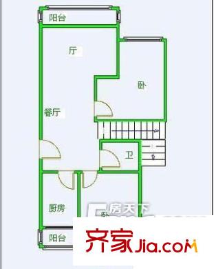方庄南路56号户型图户型图 2室2厅1卫1厨