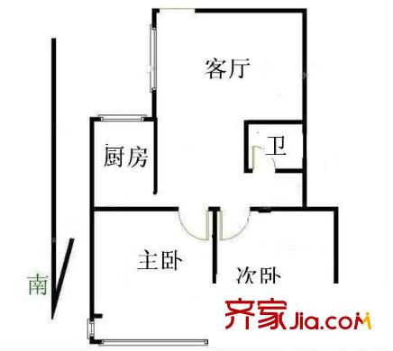 鐵門胡同 3室 戶型圖