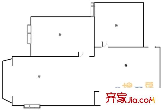 丰台南路108号院户型图户型图 2室2厅1卫1厨