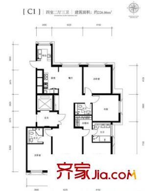 金茂公寓 4室 户型图