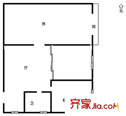 化工大学家属楼户型图户型图 1室1厅1卫1厨