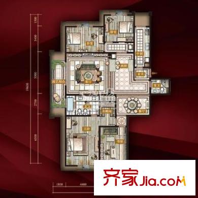 人民日报社家属区 4室 户型图