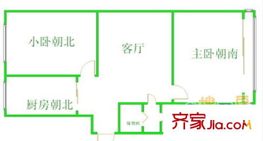 马甸南路2号院 2室 户型图