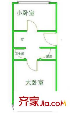 劲松二区户型图户型图 2室1厅1卫1厨
