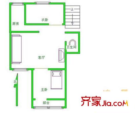梅源里小区 2室 户型图