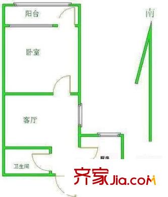 朝陽庵小區(qū)戶型圖戶型圖 1室1廳1衛(wèi)1廚