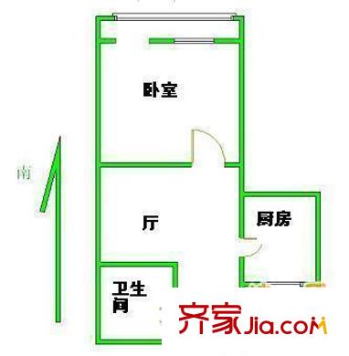 化工大学家属楼户型图户型图 1室1厅1卫1厨