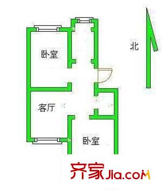 造甲南里户型图户型图 2室1厅1卫1厨