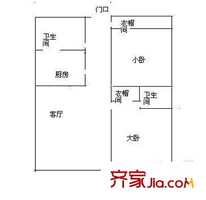 酒仙桥路11号院 2室 户型图