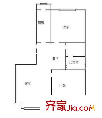 永泰庄北路40号院 1室 户型图