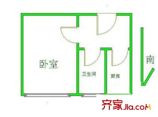 劲松二区户型图户型图 1室1厅1卫1厨