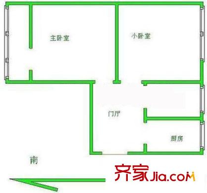 宏建南里戶型圖戶型圖 2室1廳1衛(wèi)1廚