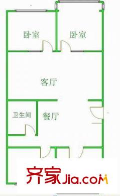 石桥新东区 2室 户型图