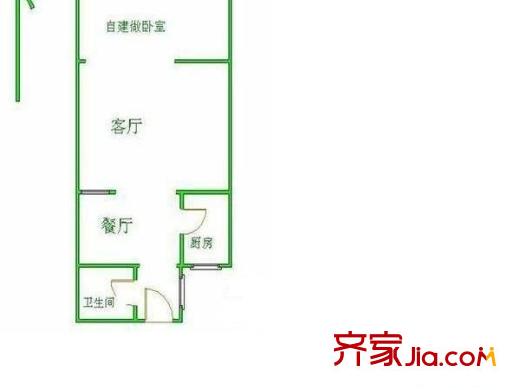 小后倉小區(qū) 1室 戶型圖