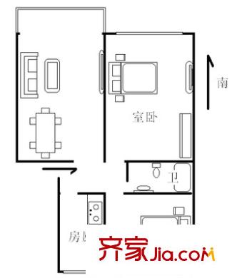 牛王庙小区 2室 户型图