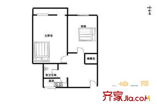 牛王庙小区 2室 户型图