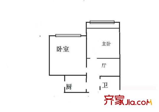 恩济庄82号院户型图户型图 2室1厅1卫1厨