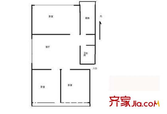 恩济庄82号院户型图户型图 3室1厅1卫1厨