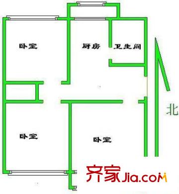 外交部街33号院 3室 户型图