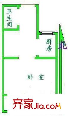 外交部街33号院 1室 户型图