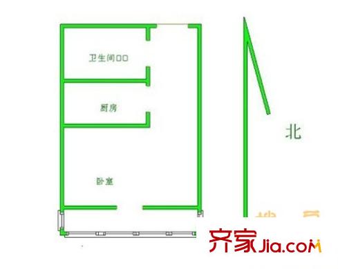 地安門內(nèi)大街 1室 戶型圖