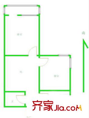 半步橋13號(hào)院戶(hù)型圖戶(hù)型圖 2室1廳1衛(wèi)1廚