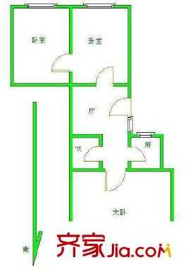 半步橋13號院戶型圖戶型圖 3室1廳1衛(wèi)1廚