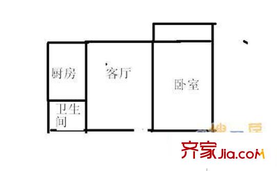 宏建南里戶型圖戶型圖 1室1廳1衛(wèi)1廚