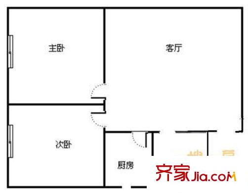 宏建南里戶型圖戶型圖 2室1廳1衛(wèi)1廚