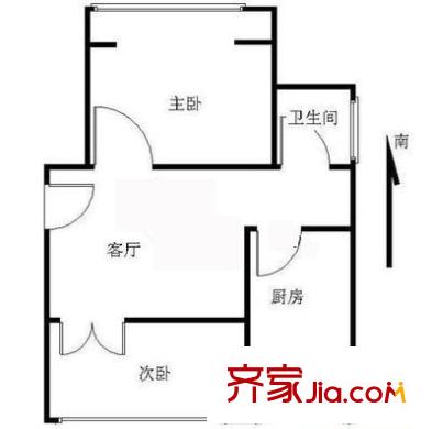 宏建南里戶型圖戶型圖 2室1廳1衛(wèi)1廚