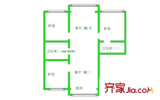 石桥新东区 3室 户型图