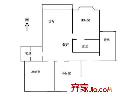 濠景阁 3室 户型图