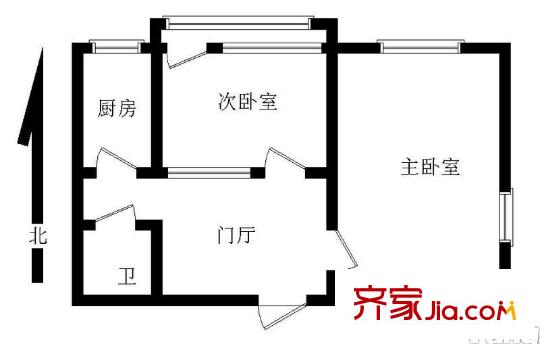 大錢市胡同55.7平東北兩居