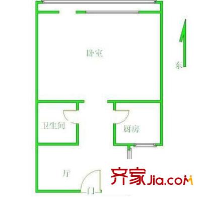 馬相西巷戶型圖戶型圖 1室1廳1衛(wèi)1廚