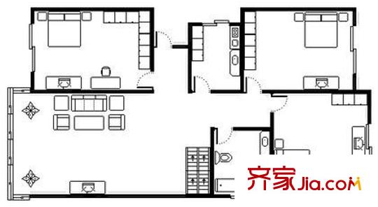 恩济庄82号院户型图户型图 3室1厅1卫1厨