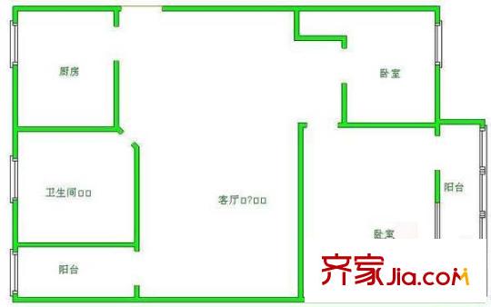 恩济庄82号院户型图户型图 2室1厅1卫1厨