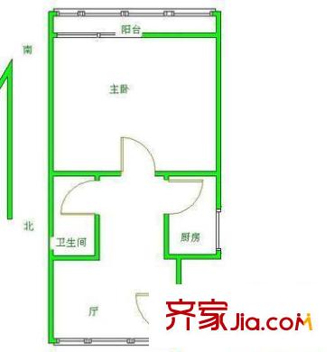 外交部街33号院 1室 户型图