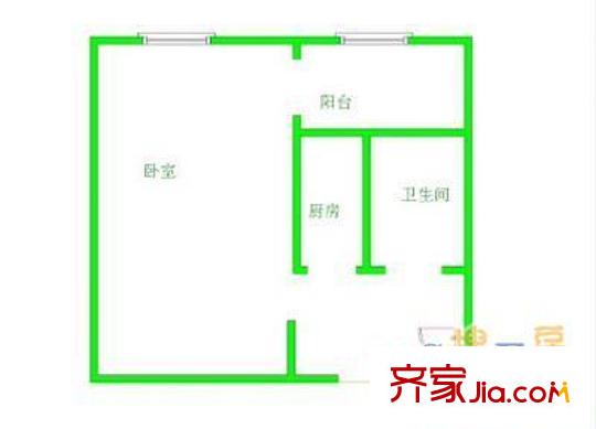 月壇北小街5號(hào)院戶型圖戶型圖 1室1廳1衛(wèi)1廚