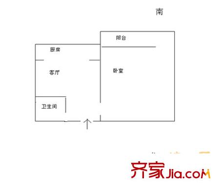 月壇北小街5號(hào)院 1室 戶型圖
