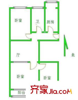 奥竺苑 3室 户型图
