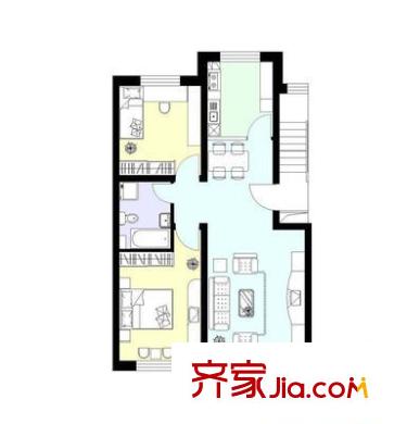 奥竺苑 3室 户型图