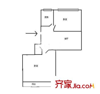 半步橋13號院戶型圖戶型圖 2室1廳1衛(wèi)1廚