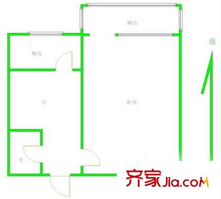 半步橋13號院戶型圖戶型圖 1室1廳1衛(wèi)1廚