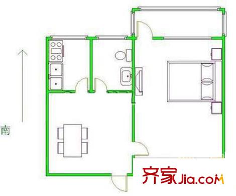 右安門內(nèi)西街甲2號院戶型圖戶型圖 1室1廳1衛(wèi)1廚