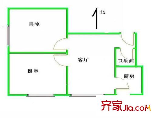 金都苑 2室 户型图