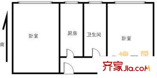 南緯路戶型圖戶型圖 2室1衛(wèi)1廚