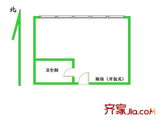 宜品上层 1室 户型图