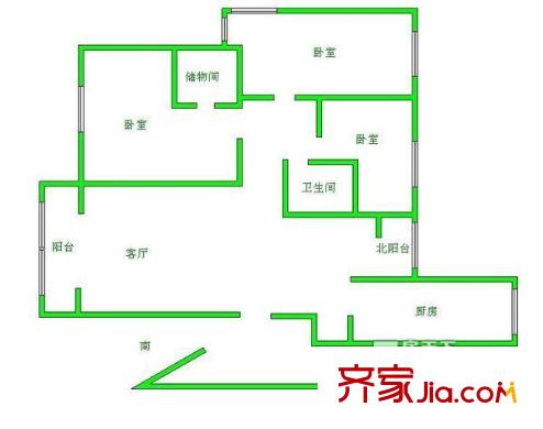 泰和宜园 3室1厅 户型图