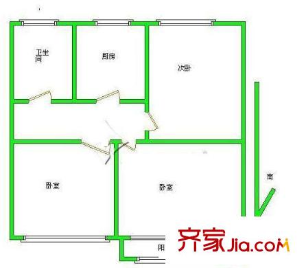 阜北小區(qū)戶型圖戶型圖 3室1廳1衛(wèi)1廚