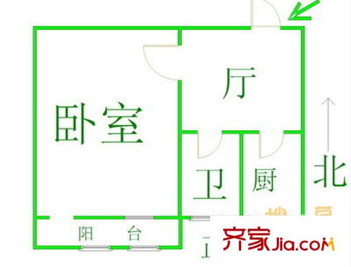月壇北小街5號(hào)院戶型圖戶型圖 1室1廳1衛(wèi)1廚